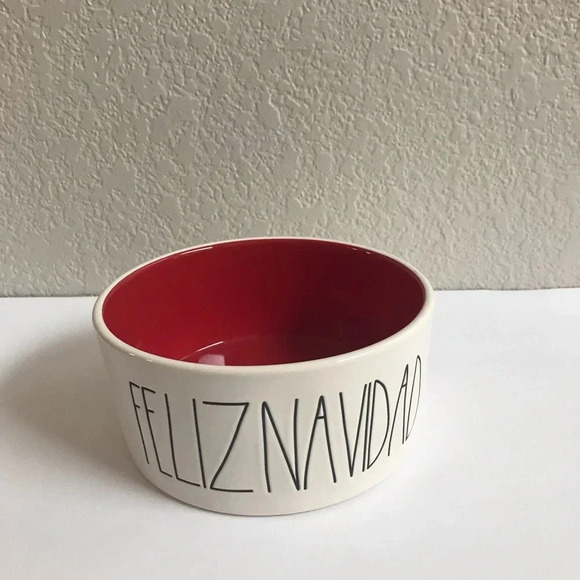 Rae Dunn Feliz Navidad Dog Bowl - Picture 1 of 3
